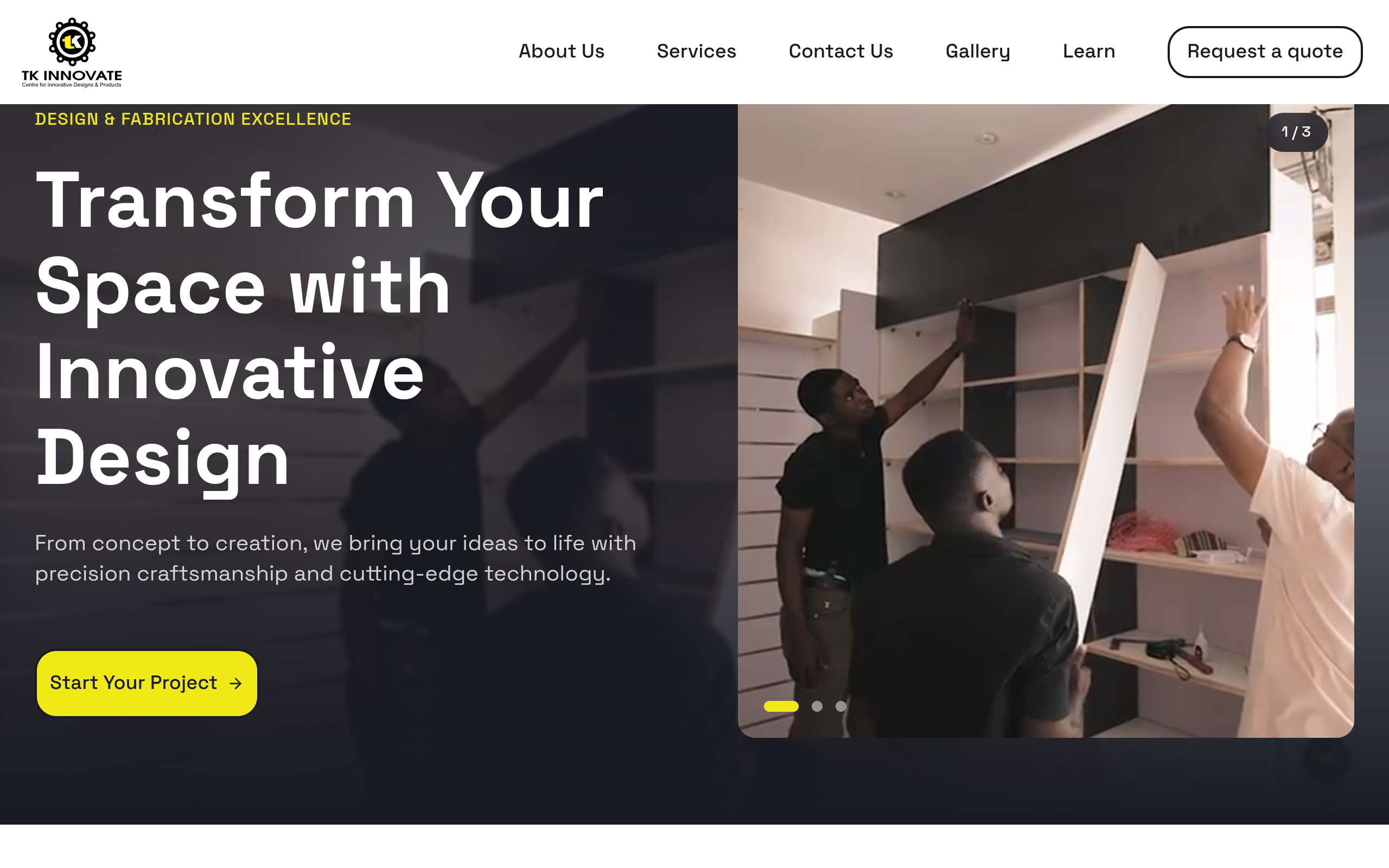 TK Innovate website preview